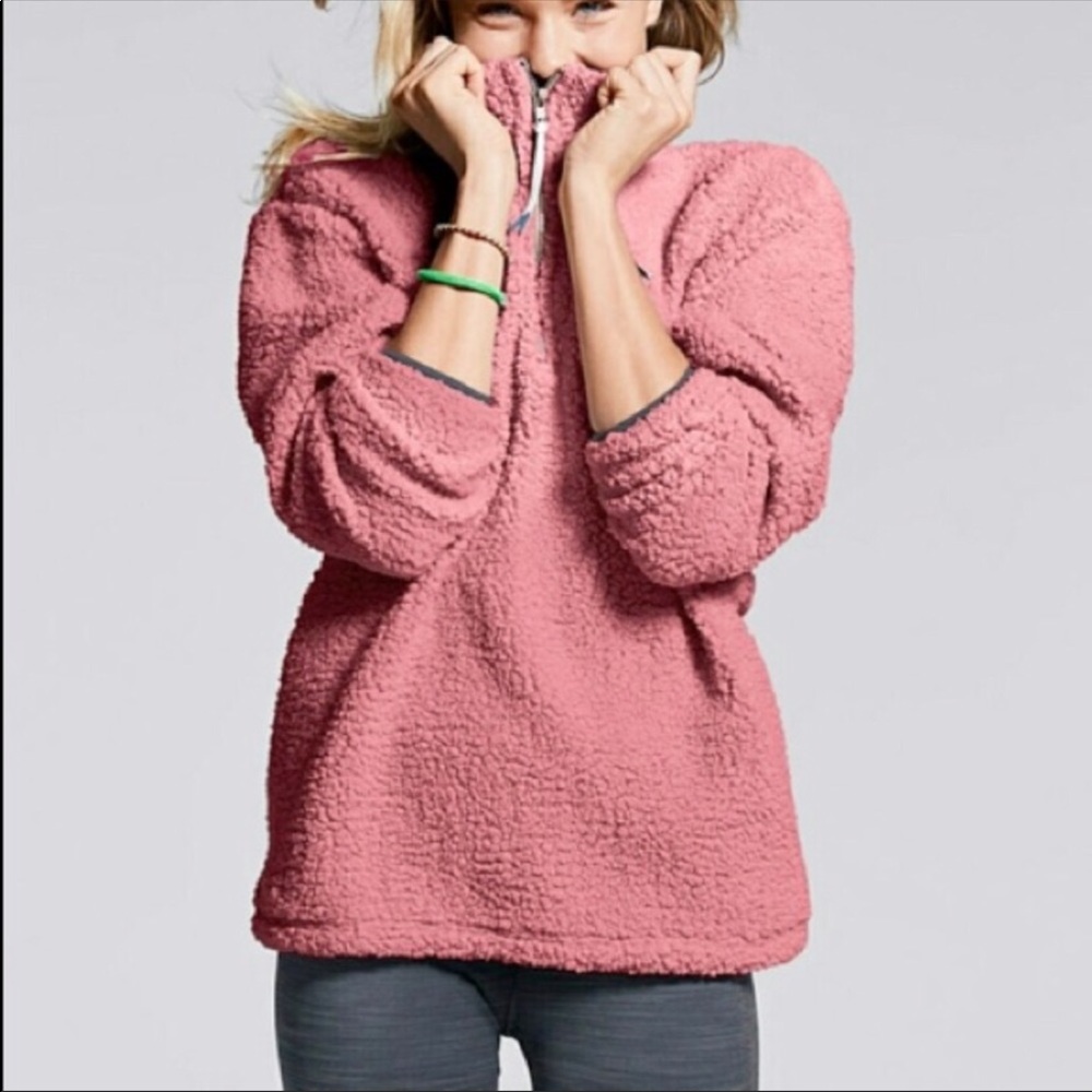 VS PINK Sherpa Pullover